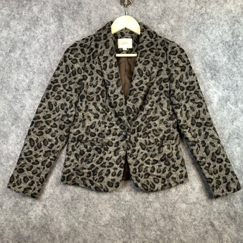 LOFT Leopard Print Blazer